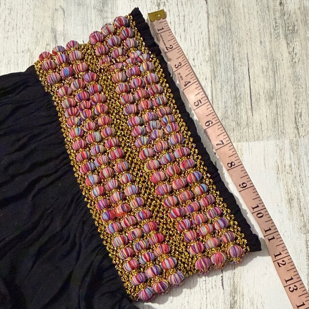 Koch Erica Skirt Shorts With Beaded Fabric Balls Size Small - Picture 7 of 9